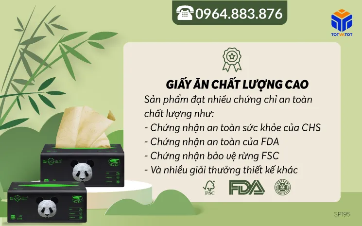 Giấy ăn gấu trúc Hill Side, Hàng nội địa Trung cao cấp